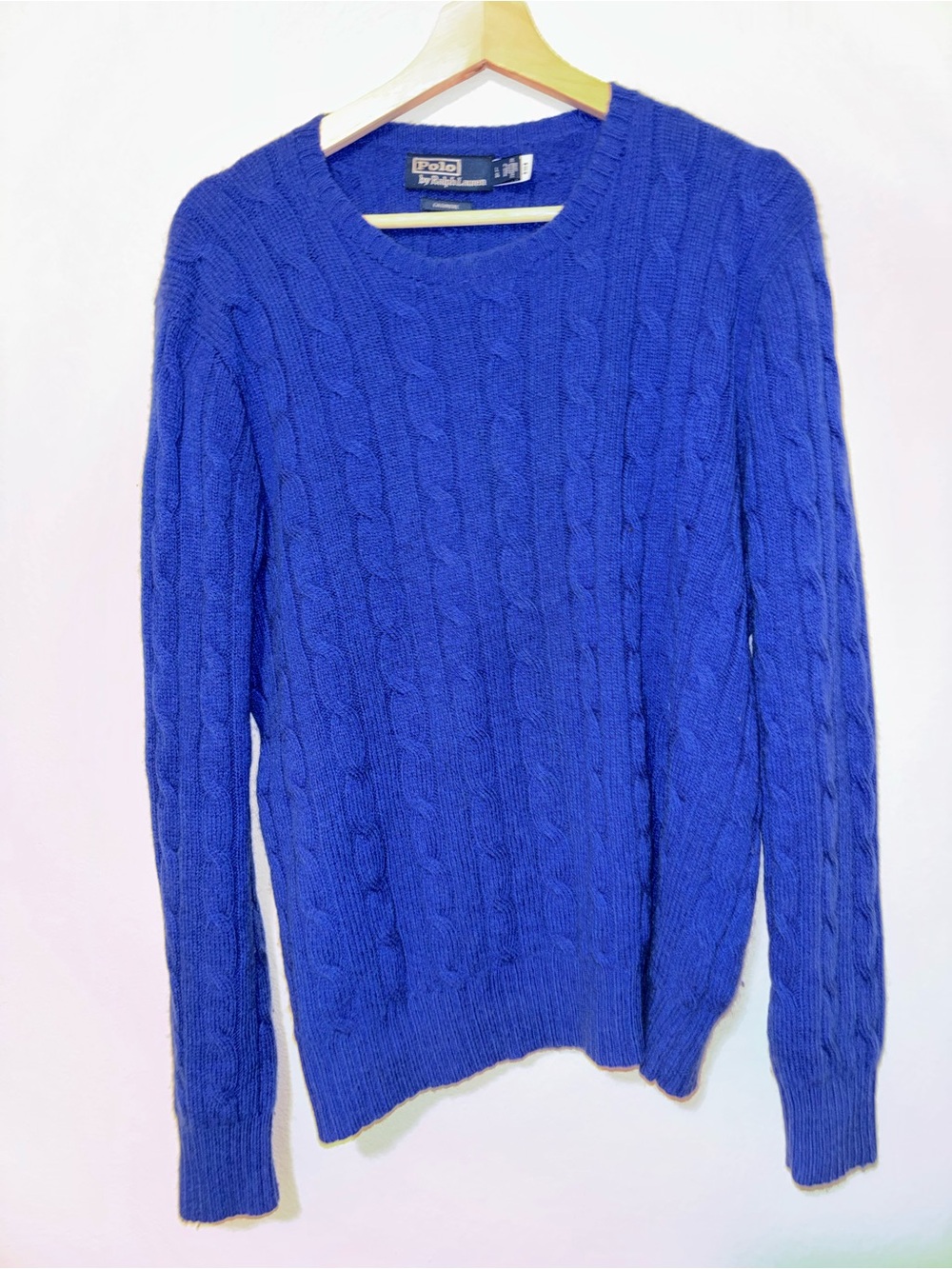 Ralph Lauren Cable-Knit Crewneck Sweater in Blue - Picture 3 of 10